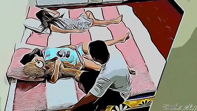 Stepdaughter drilled by her stepfather Next to her mother animation hentai